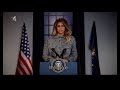 melania trump goodbye speech TV Kantine