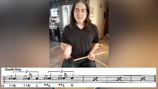 Double Drag #drumlesson #openclosetechnique #gordyknudtson #alandawson #rudimentalritual #rudiments