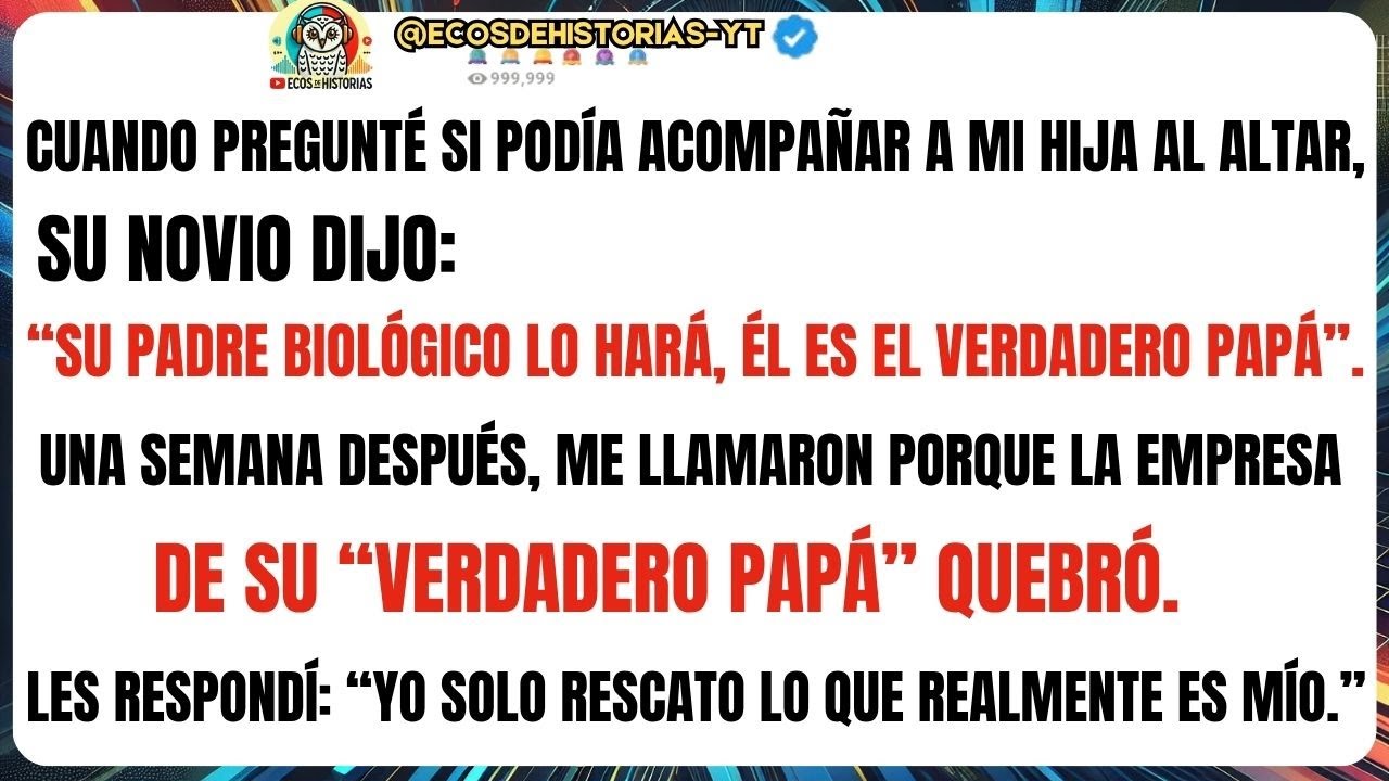 CUANDO PREGUNTÉ SI PODÍA ACOMPAÑAR A MI HIJA AL ALTAR, SU NOVIO DIJO: “SU PADRE BIOLÓGICO LO HARÁ