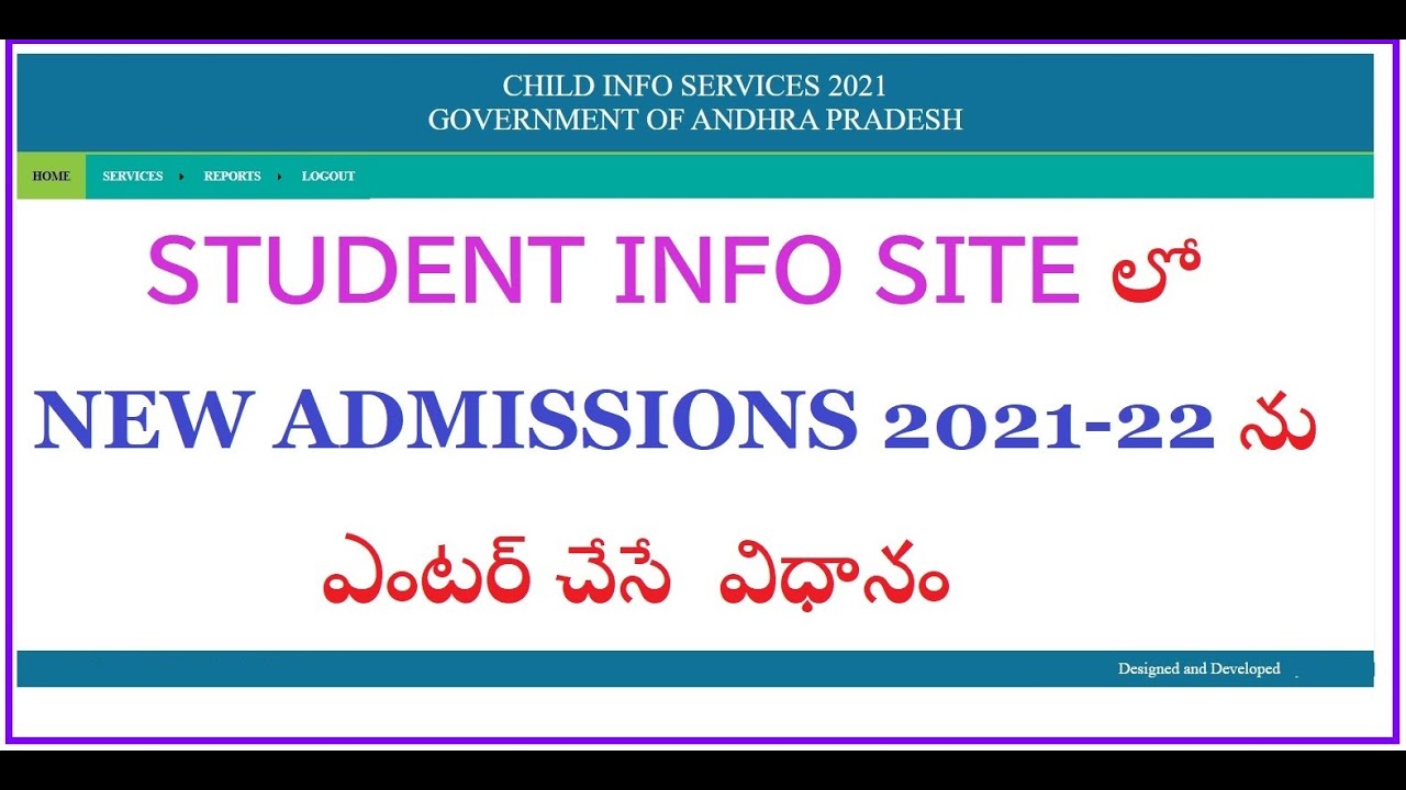 TELUGU NOTEPAD ! HOW TO ENTER NEW ADMISSIONS 2021 IN STUDENT INFO SITE
