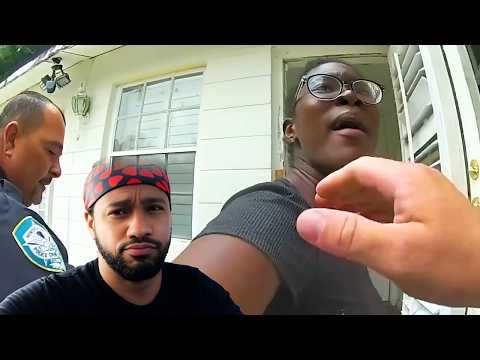 CRAZY KAREN Tries To Fight Off Police While Stealing A Man's House