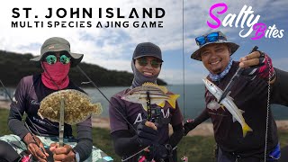St. John Island Singapore Fishing | Multi-species Ajing Fishing | Salty Bites 1.3" あじ 釣り