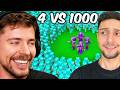 Tyris MrBeast’in “4 Profesyonel vs 1000 Oyuncu” Videosunu İzliyor!!
