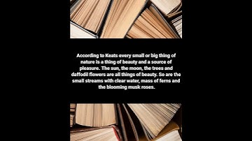 IMPORTANT QUESTION OF THE CHAPTER | A THING OF BEAUTY |