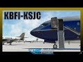 MSFS 2020 | Boeing Field to San Jose | PMDG 737 Boeing BBJ | Vatsim Live ATC