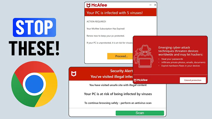 How to Stop Fake McAfee Virus Popup Notifications in Google Chrome