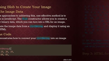 How to Display a Uint8Array as an Image in Your Web Applications