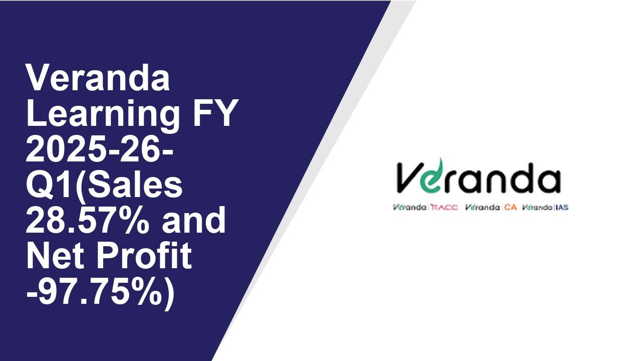 Veranda Learning Standalone Quarterly Result | Q1 Result 2025-26 | Veranda Learning latest news