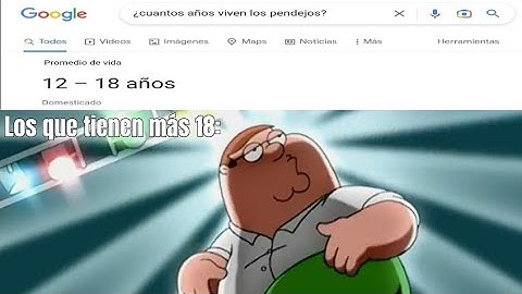 ¿Cuantos años viven los pendejos?