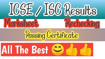 Icse/Isc Results 2020| Class 10 And 12 |
