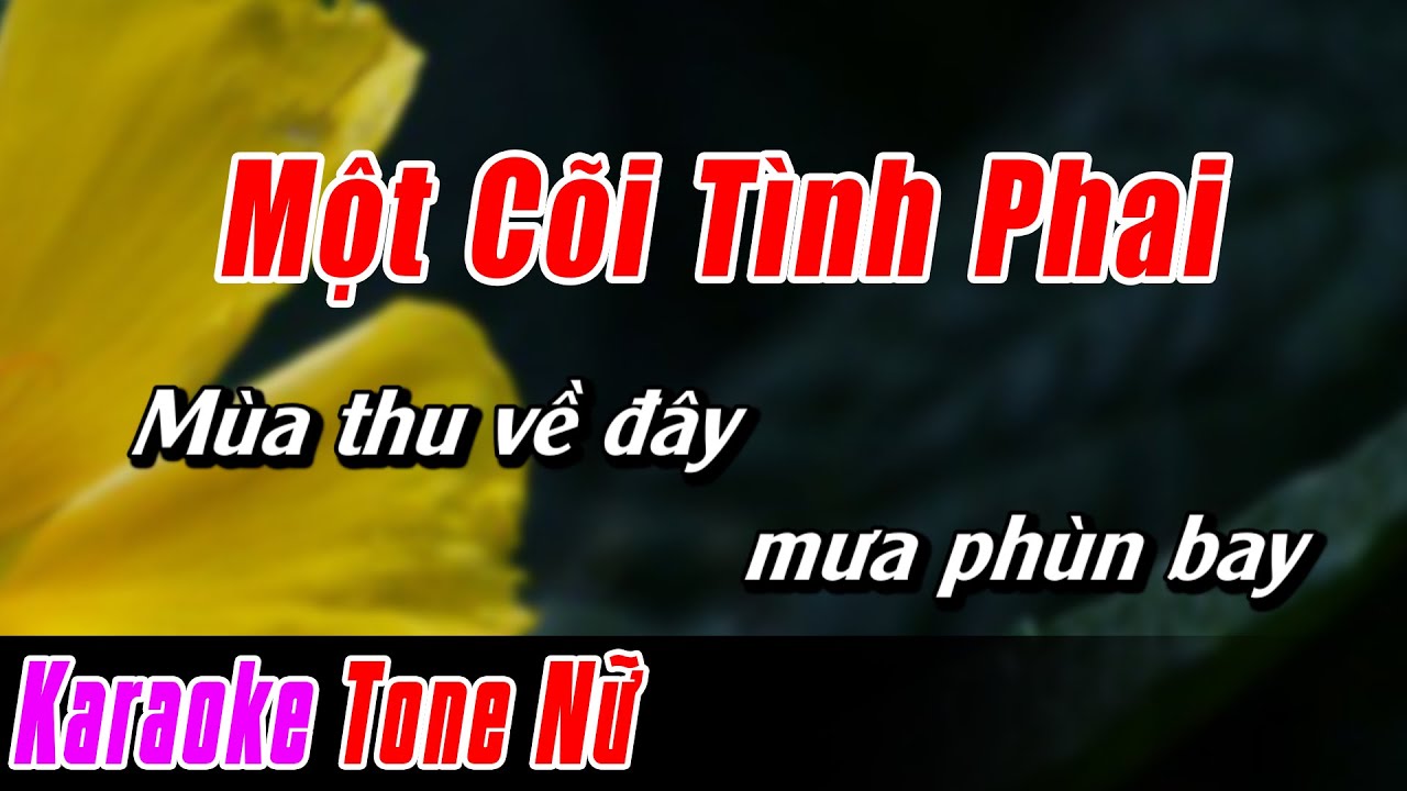Một Cõi Tình Phai Karaoke Tone Nữ | Karaoke Nhạc Sống Chuẩn Mới Nhất NBP. Music