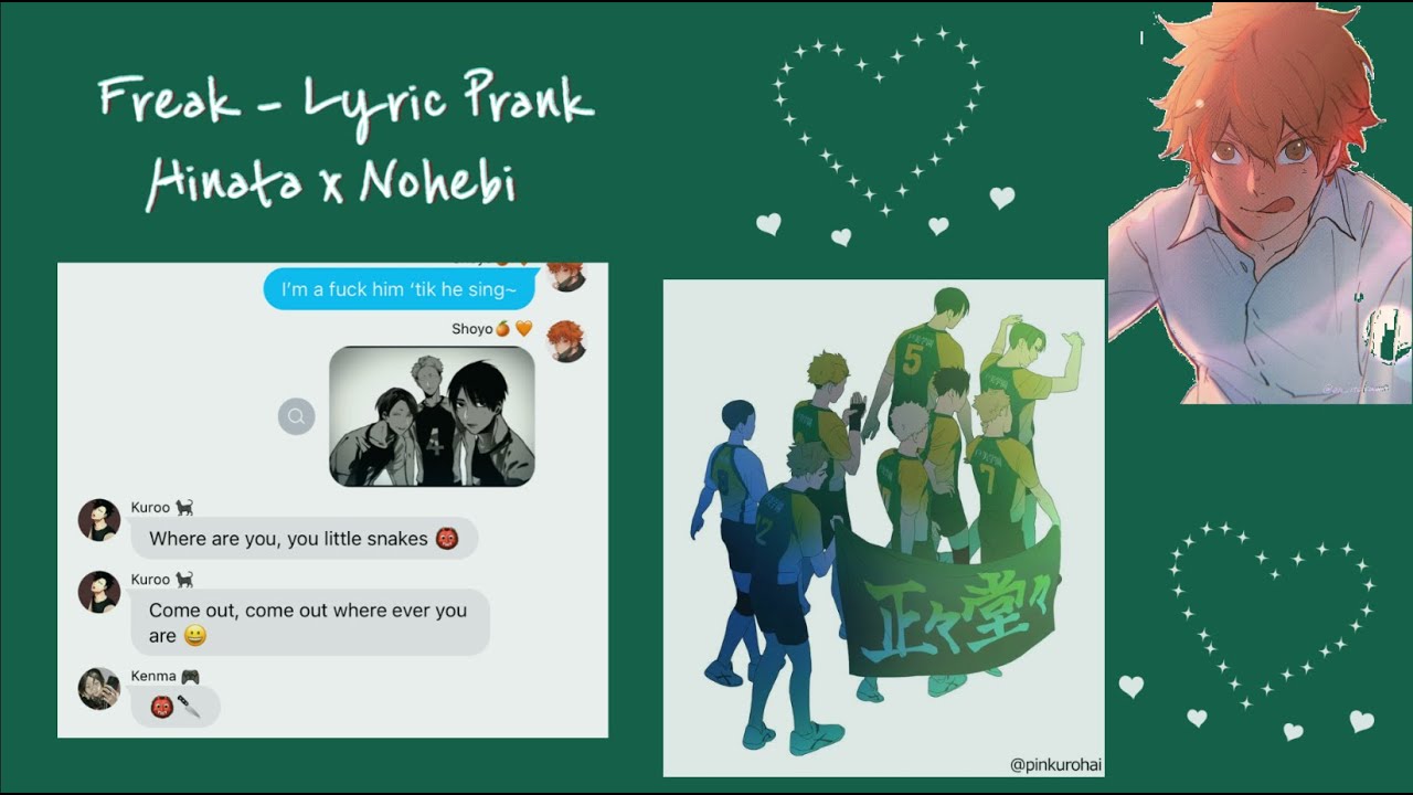 Haikyuu Lyric Prank | Hinata x Nohebi | Ft. Hinata Harem | Freak - Doja Cat | Team Series