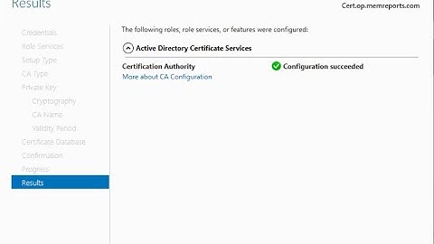 How to Configure AD Certificate Services