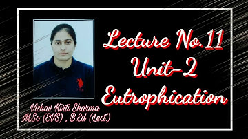 Lecture No.11 Unit-2 Eutrophication For Class12th (EVS) By Vishav Kirti Mam #HarshNiketanHrSecSchool