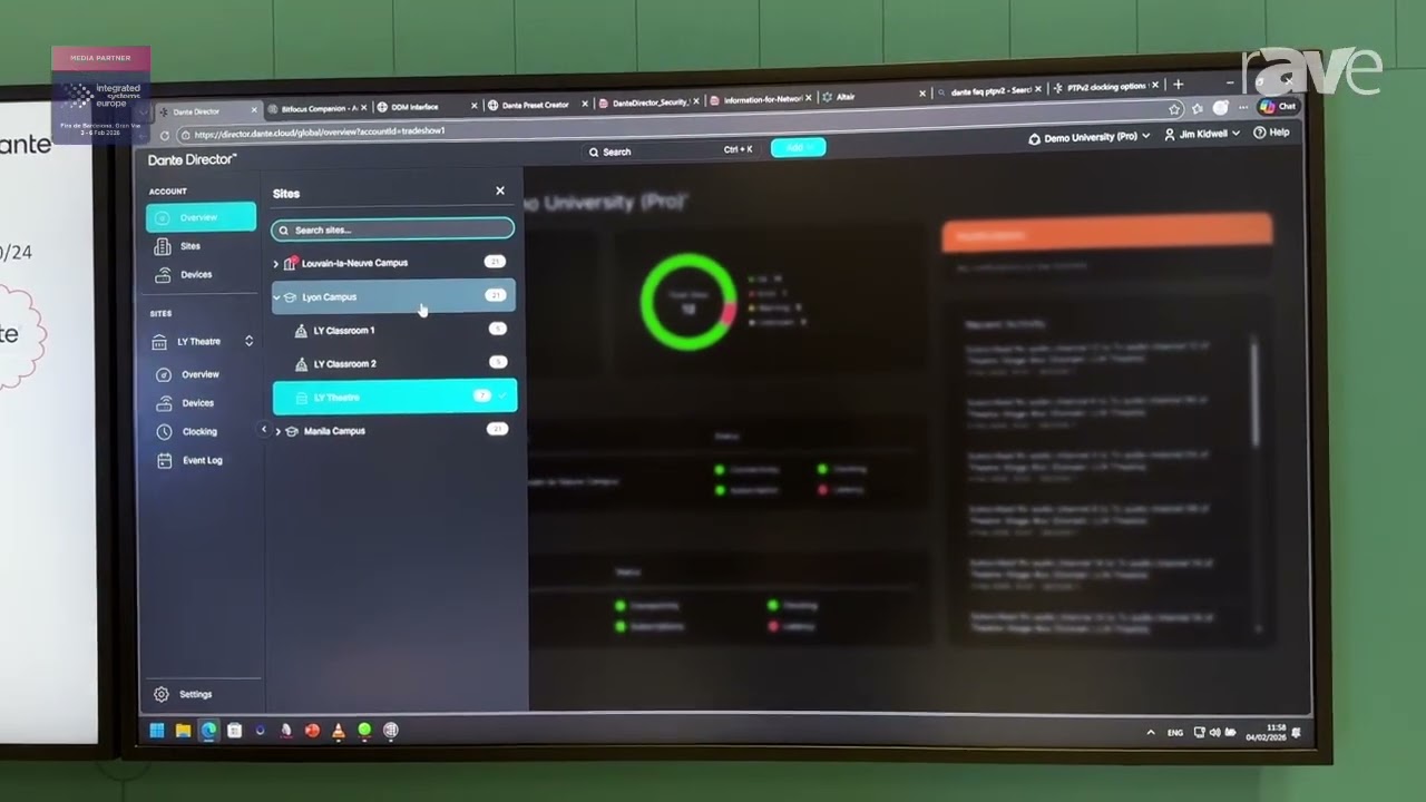 ISE 2026: Audinate Shows Dante Director Cloud Network Management