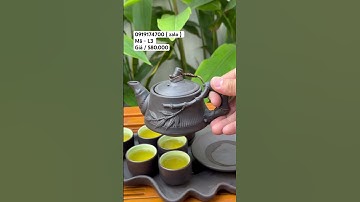 Bộ ấm trà gốm mộc bát tràng