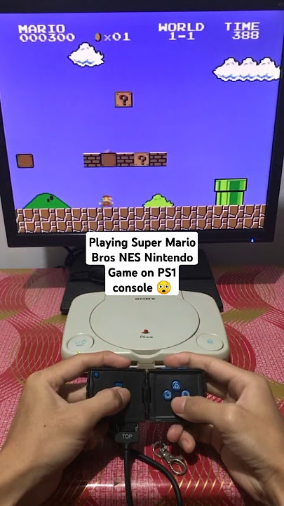 Playing Super Mario Bros NES Nintendo Game on PS1 console😲 #ps1 #playstation #nintendo #nes #mario