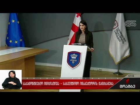 საკანონმდებლო ინიციატივა - სახელმწიფო ინსპექტორის განცხადება