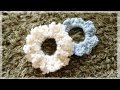 シュシュの簡単な作り方・編み方　羊みたいなモコモコ毛糸でかわいい☆ diy quick & easy crochet scrunchie tutorial