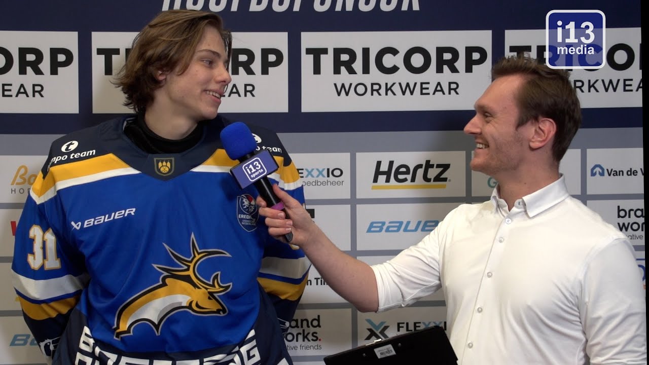 De eerste officiële Shutout voor Danylo Douma in het shirt van Tilburg Trappers Eredivisie.