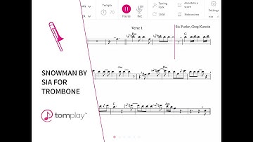 Snowman by Sia for Trombone 🎶