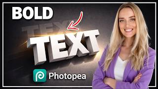 How to make the text bold in Photopea