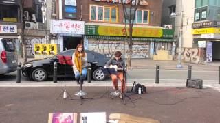 20140223 弘大街头表演 王蓝茵(2)