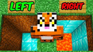 LEFT OR RIGHT CHALLENGE IN MINECRAFT *EXTREM !