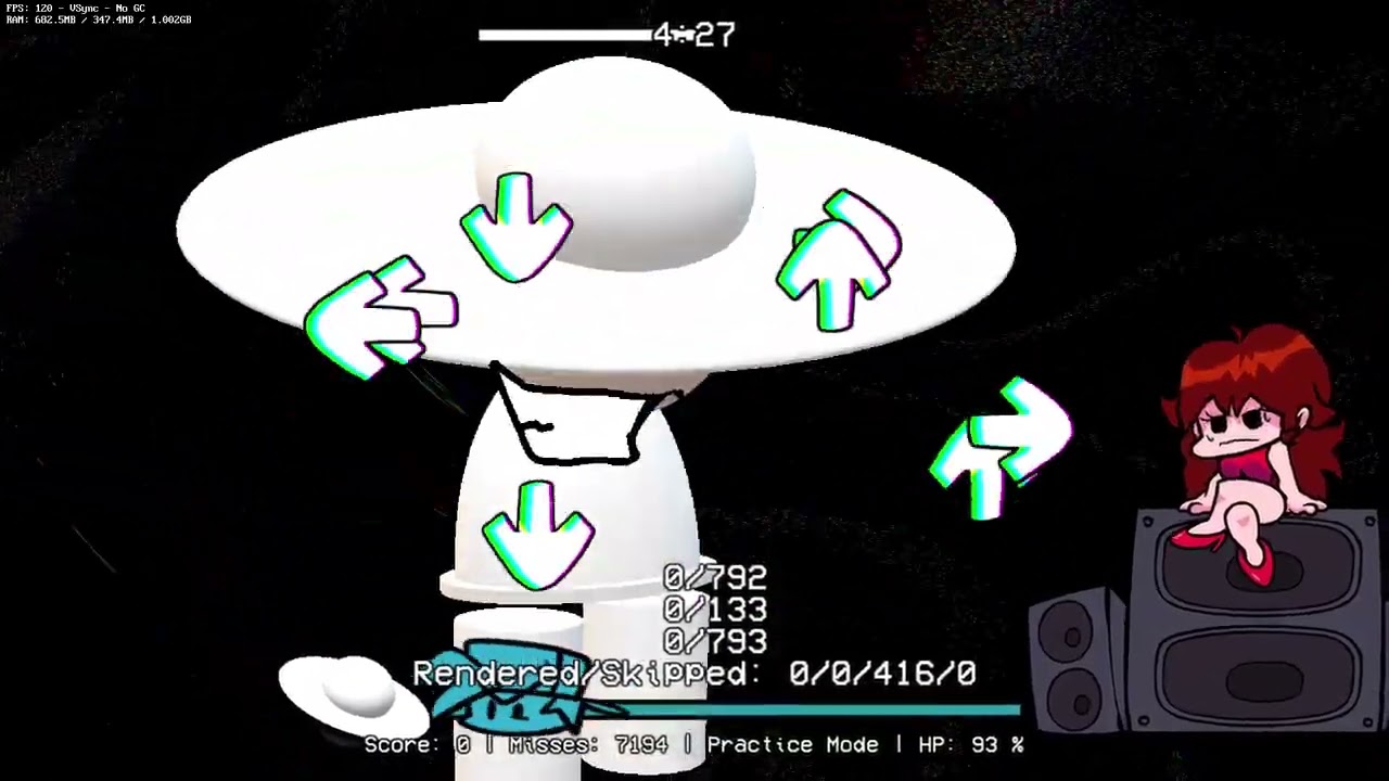 FNF - Taimuresu but Expunged lost his echo voice effects and BF almost breaks his voice effects