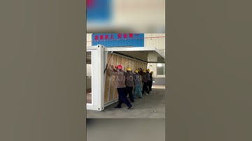 Expandable container house unfolding process show #containergardening  #containers  #containerhouses