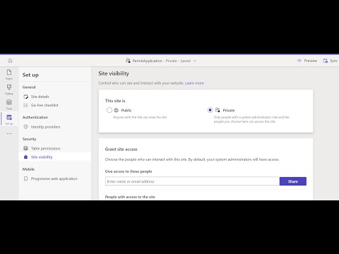 Power Pages - Change site visibility