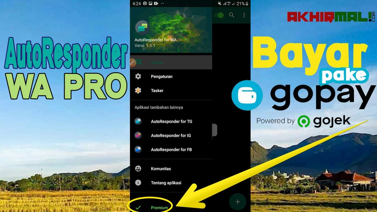 Cara Bayar AutoResponder Whatsapp Premium (PRO) Via Gopay Gojek YouTube