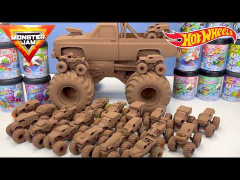 24X 🤯Hot Wheel Monster Truck & Monster Jam Monster Truck Color Reveal Mystery?? + Giant Monster Tr