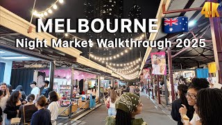 Melbourne Australia Night Market in Summer 2025 Queen Victoria Market