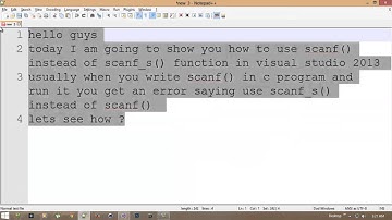 Remove error C4996 and use scanf() instead of scanf_s() in visual studio 2013