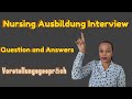 Nursing Ausbildung Interview Answers That Actually Works!!|Vorstellungsgespräch Fragen 