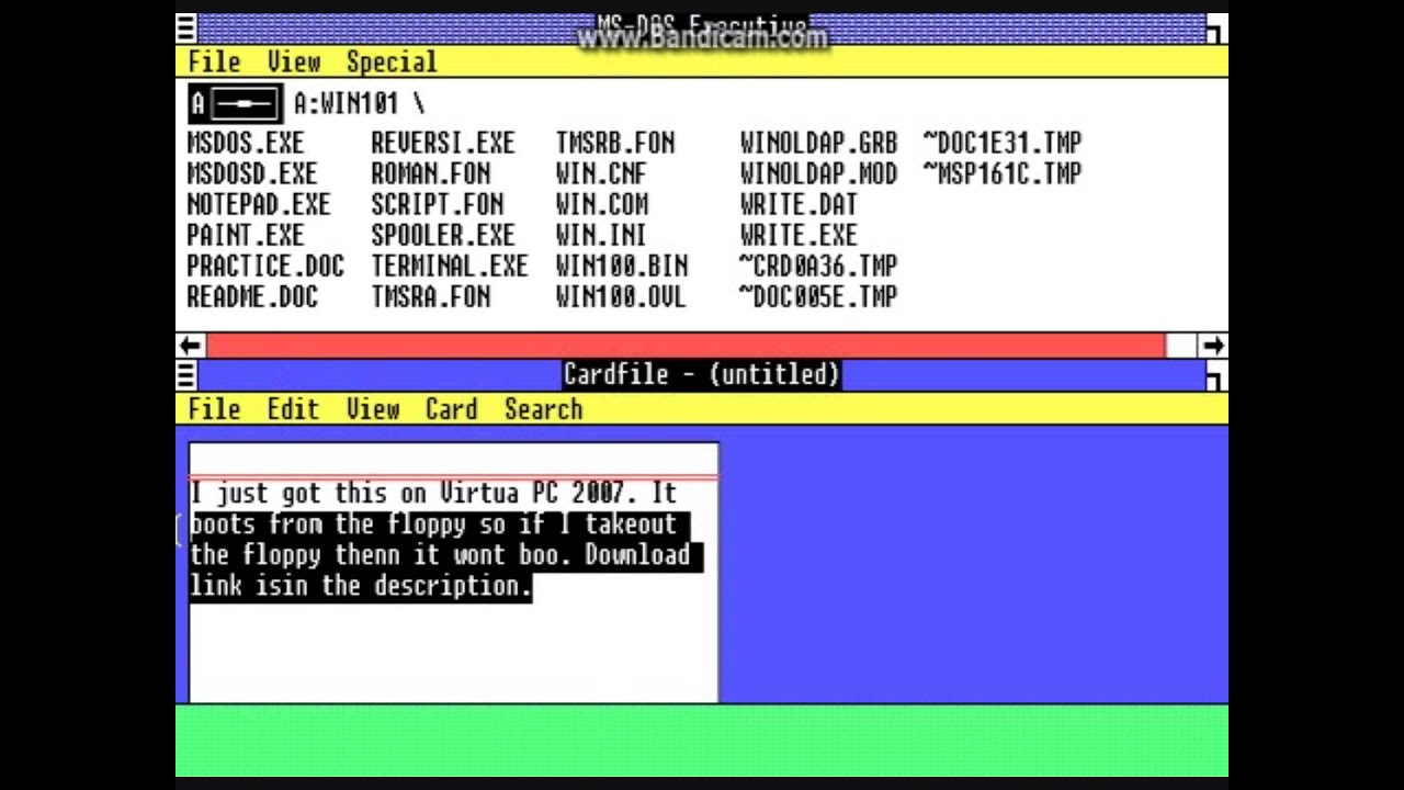 The Very First Microsoft Windows Operating System (Windows 