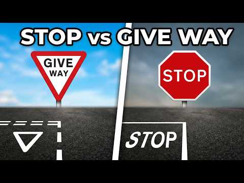 Give way sign vs Stop sign junction | UK #driving #lesson 