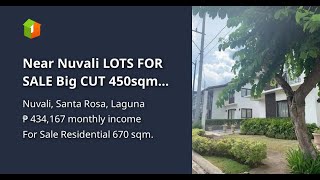Near Nuvali LOTS FOR SALE Big CUT 450sqm -670sqm Rent to Own 25k/month