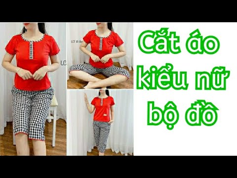 O1.Dạy cắt may Đồ bộ mặc nhà nữ quần lửng áo tay ngắn/Thiết kế công thức áo nữ siêu nhanh,siêu dễ | quần tây lửng