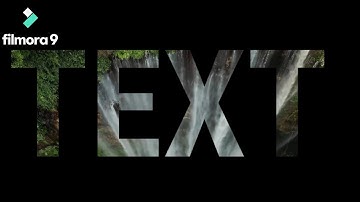 Zoom Through Text Intro or Effect in Filmora 9 Tutorial 2020