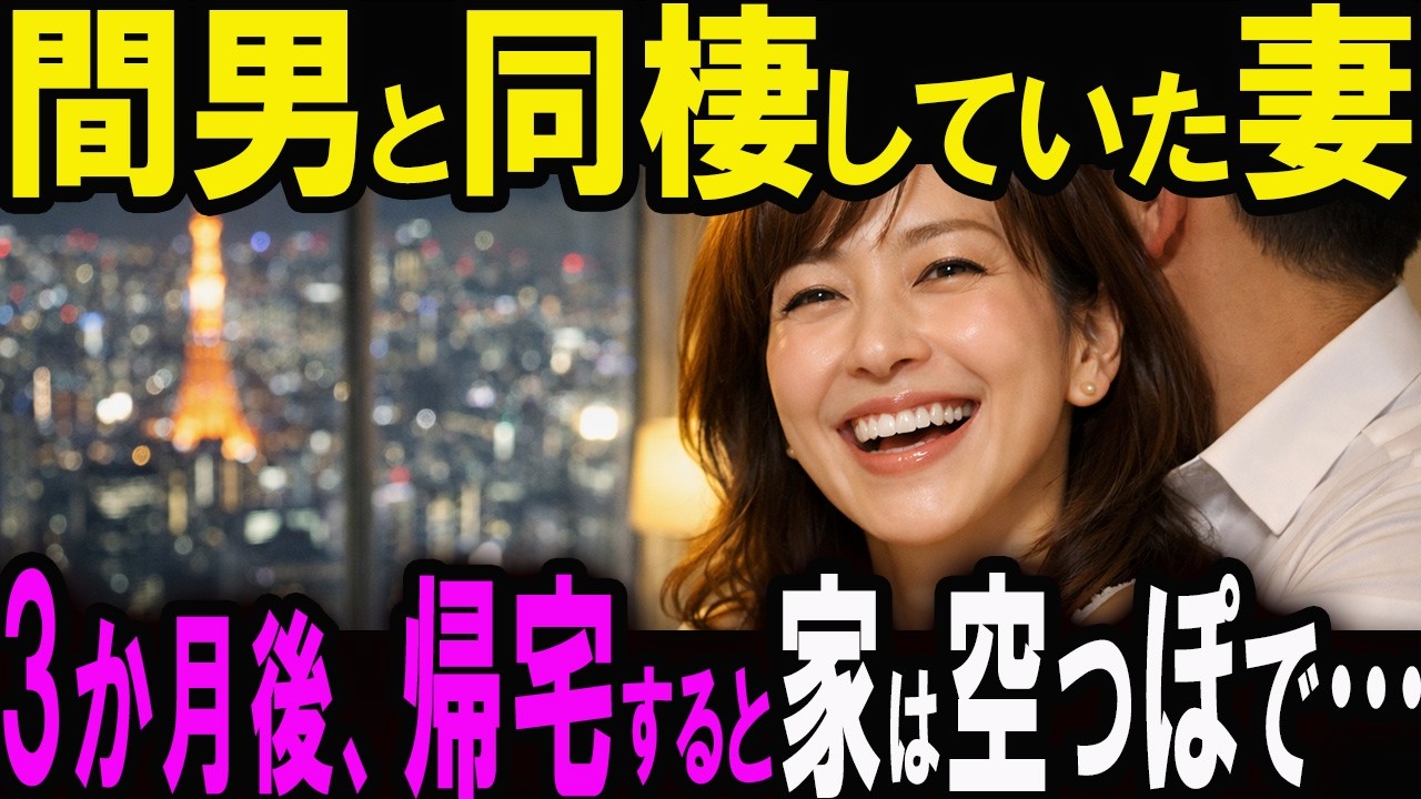 【修羅場】不倫妻と間男が同棲ごっこ。10年分の貯金を使い果たし、汚嫁が夫の元へ帰宅するとそこには一通の手紙が…【スカッと】