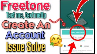 Freetone Create An Account Problem Fix | textme app kaise use kare 2022 | FreeTone App Problem Fix | screenshot 2