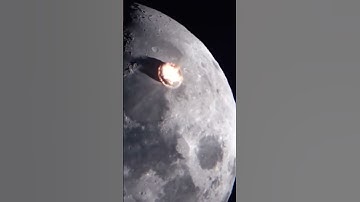 Thumbnail of Live Footage: Asteroid Hitting The Moon! #nasa #telescope #moon #spacestation #asteroid #shorts