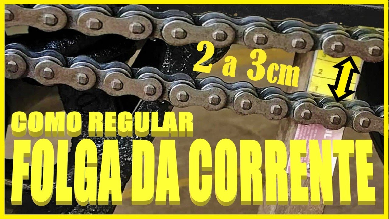 COMO AJUSTAR A FOLGA DA CORRENTE DA MOTO