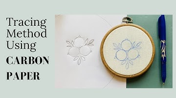 Tracing Method Using Carbon Paper | Easy Method | Embroidery By Afeei