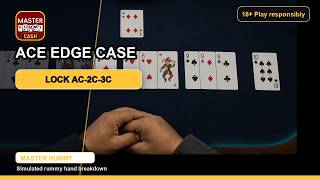 Master Rummy: Ace Edge Case: Simulated Rummy Hand | English Simulated Rummy Example screenshot 3