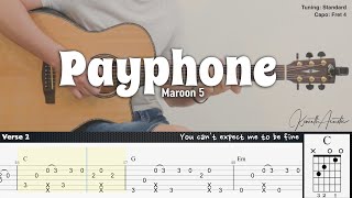 PDF Sample Payphone - Maroon 5 guitar tab & chords by Kenneth Acoustic.