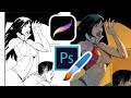 Coloring VAMPIRELLA in a HACK/SLASH comic: a Procreate &amp; Photoshop coloring tutorial