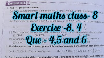 smart maths chapter 8 exercise 8.4| schand maths solutions class 8 ch-8 ex 8.4| comparing quantity